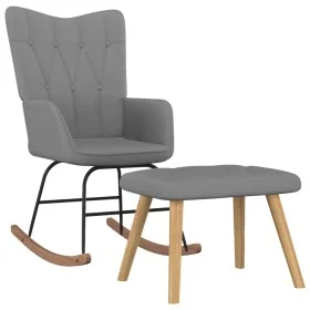 Rocking chair with footrest in dark gray fabric by vidaXL, Rocking chairs - Ref: Foro24-327623, Price: 113,80 €, Discount: %