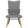 Rocking chair with footrest in dark gray fabric by vidaXL, Rocking chairs - Ref: Foro24-327623, Price: 113,80 €, Discount: %