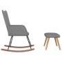 Rocking chair with footrest in dark gray fabric by vidaXL, Rocking chairs - Ref: Foro24-327623, Price: 115,25 €, Discount: %