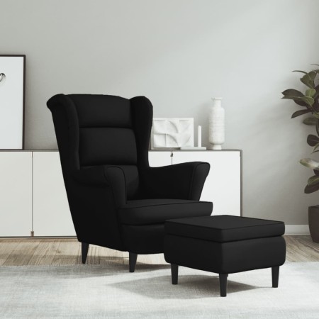 Ohrensessel und Hocker aus blauem Samt von vidaXL, Sessel - Ref: Foro24-3115937, Preis: 269,38 €, Rabatt: %