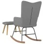 Rocking chair with footrest in dark gray fabric by vidaXL, Rocking chairs - Ref: Foro24-327623, Price: 113,80 €, Discount: %