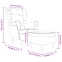 Ohrensessel und Hocker aus blauem Samt von vidaXL, Sessel - Ref: Foro24-3115937, Preis: 269,38 €, Rabatt: %