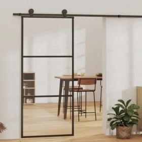 Schiebetür mit ESG-Glas und Aluminiumbeschlägen 90x205 cm von vidaXL, Türen - Ref: Foro24-3081940, Preis: 253,77 €, Rabatt: %