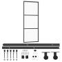Puerta corredera con herrajes ESG vidrio y aluminio 76x205 cm von vidaXL, Türen - Ref: Foro24-3081938, Preis: 206,55 €, Rabat...