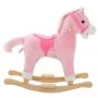 Caballito balancín de peluche rosa 65x32x58 cm by vidaXL, Rocking and Swinging Toys - Ref: Foro24-80218, Price: 83,54 €, Disc...