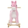 Caballito balancín de peluche rosa 65x32x58 cm by vidaXL, Rocking and Swinging Toys - Ref: Foro24-80218, Price: 83,54 €, Disc...