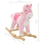 Caballito balancín de peluche rosa 65x32x58 cm by vidaXL, Rocking and Swinging Toys - Ref: Foro24-80218, Price: 83,54 €, Disc...