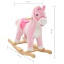 Caballito balancín de peluche rosa 65x32x58 cm de vidaXL, Juguetes para mecerse y balancearse - Ref: Foro24-80218, Precio: 79...