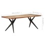 Esstisch aus recyceltem Massivholz, 200 x 90 x 76 cm von vidaXL, Küchen- und Esstische - Ref: Foro24-323573, Preis: 370,93 €,...