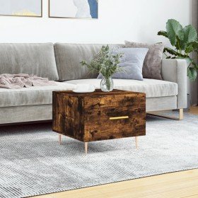 Mesa de centro madera contrachapada roble ahumado 50x50x40 cm en Mesas de centro | Comprar online en Foro24