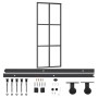 Schiebetür mit ESG-Glas und Aluminiumbeschlägen 76x205 cm von vidaXL, Türen - Ref: Foro24-3081944, Preis: 206,98 €, Rabatt: %