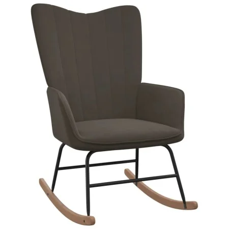 Dunkelgraues Samtschaukelstuhl von vidaXL, Schaukelstühle - Ref: Foro24-327744, Preis: 125,72 €, Rabatt: %
