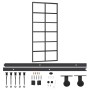 Schiebetür mit ESG-Glas und Aluminiumbeschlägen 90x205 cm von vidaXL, Türen - Ref: Foro24-3081958, Preis: 209,28 €, Rabatt: %