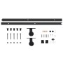 Puerta corredera con herrajes ESG vidrio y aluminio 90x205 cm de vidaXL, Puertas - Ref: Foro24-3081958, Precio: 201,96 €, Des...