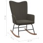 Dunkelgraues Samtschaukelstuhl von vidaXL, Schaukelstühle - Ref: Foro24-327744, Preis: 127,96 €, Rabatt: %