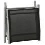 Reposapiés plegable textilene y aluminio negro y plateado de vidaXL, Otomanas de exterior - Ref: Foro24-312193, Precio: 72,45...