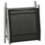 Reposapiés plegable textilene y aluminio negro y plateado de vidaXL, Otomanas de exterior - Ref: Foro24-312193, Precio: 74,33...
