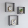 Cube wall shelves 3 units gray MDF by vidaXL, Shelves and shelves - Ref: Foro24-323951, Price: 33,07 €, Discount: %