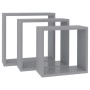 Würfelwandregale 3 Einheiten aus grauem MDF von vidaXL, Regale und Regale - Ref: Foro24-323951, Preis: 33,07 €, Rabatt: %