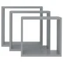 Cube wall shelves 3 units gray MDF by vidaXL, Shelves and shelves - Ref: Foro24-323951, Price: 32,60 €, Discount: %