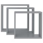 Würfelwandregale 3 Einheiten aus grauem MDF von vidaXL, Regale und Regale - Ref: Foro24-323951, Preis: 33,07 €, Rabatt: %