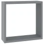 Cube wall shelves 3 units gray MDF by vidaXL, Shelves and shelves - Ref: Foro24-323951, Price: 32,60 €, Discount: %