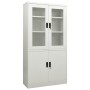 Hellgrauer Büroschrank aus Stahl 90x40x180 cm von vidaXL, Schließfächer und Lagerschränke - Ref: Foro24-335947, Preis: 354,47...