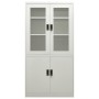 Hellgrauer Büroschrank aus Stahl 90x40x180 cm von vidaXL, Schließfächer und Lagerschränke - Ref: Foro24-335947, Preis: 354,47...