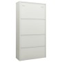 Hellgrauer Büroschrank aus Stahl 90x40x180 cm von vidaXL, Schließfächer und Lagerschränke - Ref: Foro24-335947, Preis: 354,47...