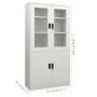 Hellgrauer Büroschrank aus Stahl 90x40x180 cm von vidaXL, Schließfächer und Lagerschränke - Ref: Foro24-335947, Preis: 348,42...