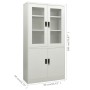 Hellgrauer Büroschrank aus Stahl 90x40x180 cm von vidaXL, Schließfächer und Lagerschränke - Ref: Foro24-335947, Preis: 354,47...