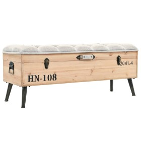 Solid fir wood storage bench 110 cm by vidaXL, Benches for halls and storage - Ref: Foro24-339294, Price: 206,24 €, Discount: %