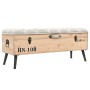 Aufbewahrungsbank aus massivem Tannenholz, 110 cm von vidaXL, Bänke für Hallen und Lager - Ref: Foro24-339294, Preis: 206,24 ...