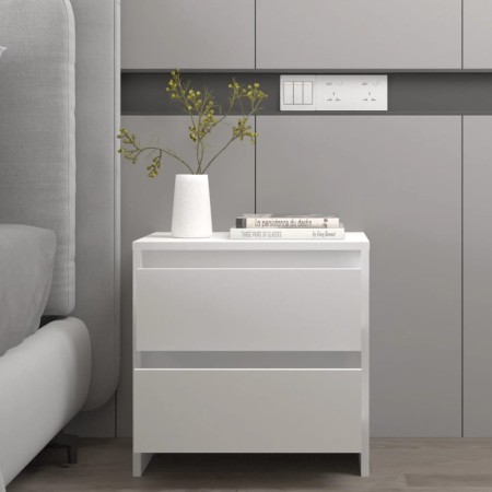 Weißer Nachttisch aus Sperrholz, 45 x 34,5 x 44,5 cm von vidaXL, Nachttische - Ref: Foro24-809845, Preis: 41,58 €, Rabatt: %
