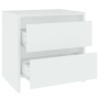 Weißer Nachttisch aus Sperrholz, 45 x 34,5 x 44,5 cm von vidaXL, Nachttische - Ref: Foro24-809845, Preis: 41,58 €, Rabatt: %