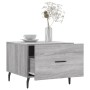 Mesa de centro madera contrachapada gris Sonoma 50x50x40 cm