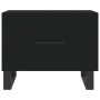 Mesa de centro madera contrachapada negro 50x50x40 cm