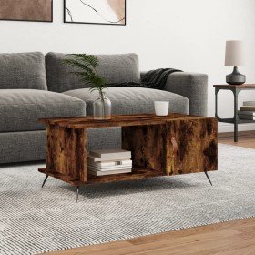 Mesa de centro madera contrachapada roble ahumado 90x50x40 cm Mesa de centro madera contrachapada roble ahumado 90x50x40 cm