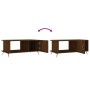 Mesa de centro madera contrachapada roble marrón 90x50x40 cm