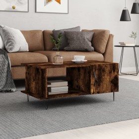 Mesa de centro madera contrachapada roble ahumado 90x50x40 cm Mesa de centro madera contrachapada roble ahumado 90x50x40 cm