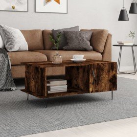 Mesa de centro madera contrachapada roble ahumado 90x50x40 cm Mesa de centro madera contrachapada roble ahumado 90x50x40 cm