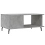Mesa de centro madera contrachapada gris hormigón 90x50x40 cm