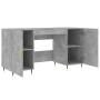 Escritorio madera de ingeniería gris hormigón 140x50x75 cm