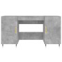 Escritorio madera de ingeniería gris hormigón 140x50x75 cm