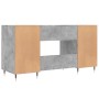 Escritorio madera de ingeniería gris hormigón 140x50x75 cm