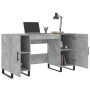 Escritorio madera de ingeniería gris hormigón 140x50x75 cm