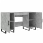 Escritorio madera de ingeniería gris hormigón 140x50x75 cm