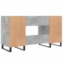 Escritorio madera de ingeniería gris hormigón 140x50x75 cm