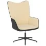 Relax chair with cream velvet and PVC footstool by vidaXL, Armchairs - Ref: Foro24-327851, Price: 117,04 €, Discount: %