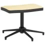 Relax chair with cream velvet and PVC footstool by vidaXL, Armchairs - Ref: Foro24-327851, Price: 117,04 €, Discount: %